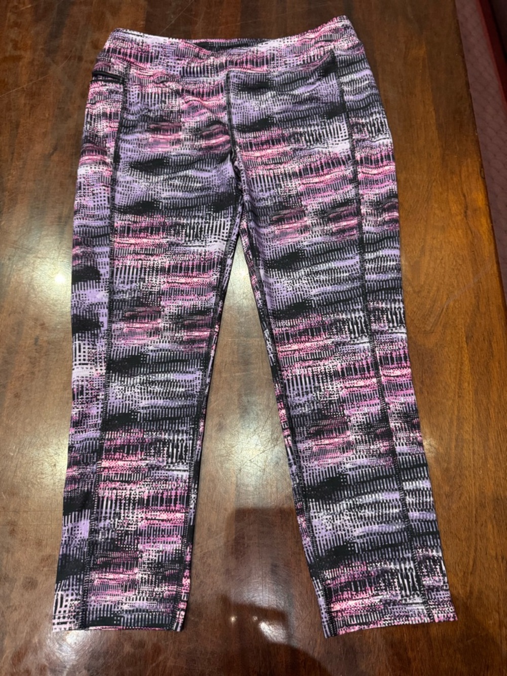 CO Pink, Purple & Black Patterned Girls' Leggings
